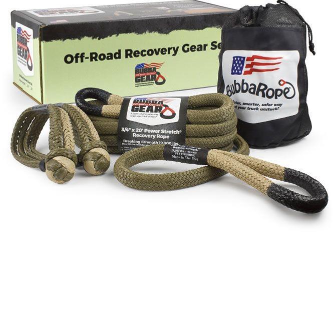Bubba Rope Jeep Recovery Gear Set - 3/4in x 20ft - Desert Tan