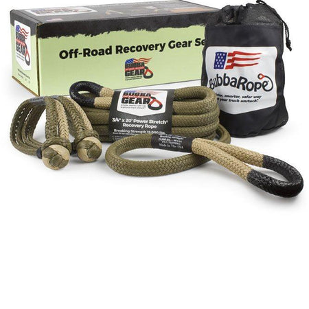 Bubba Rope Jeep Recovery Gear Set - 3/4in x 20ft - Desert Tan