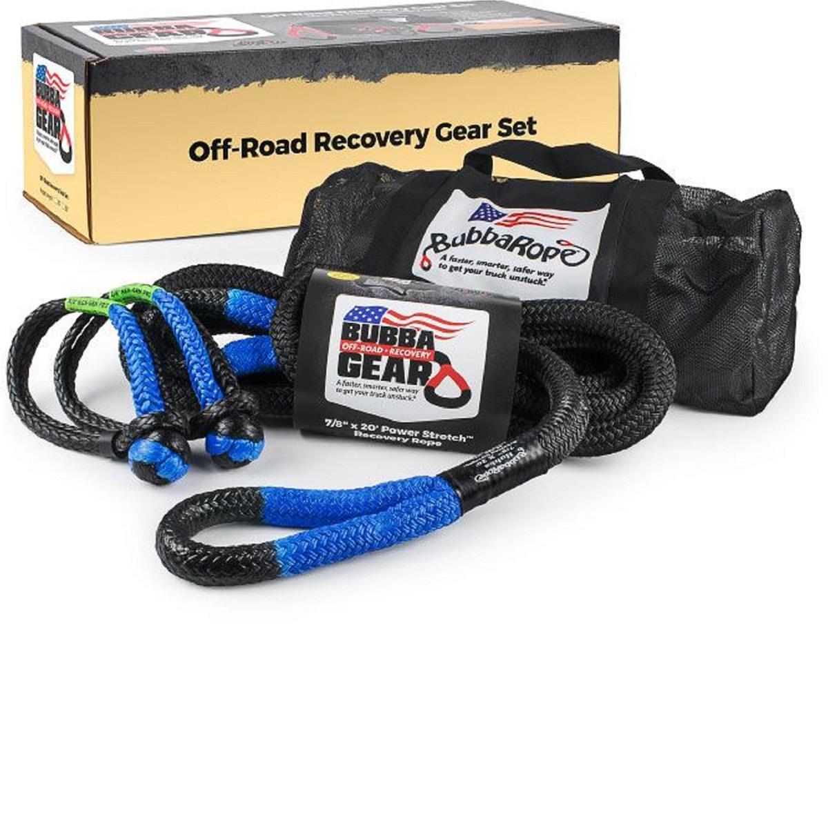 Bubba Rope Truck Recovery Gear Set - 7/8in x 20ft - Black/Blue