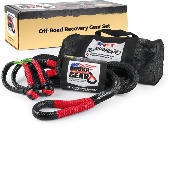 Bunka Rope Bubba Rope 176880RDG Bubba Rope Truck Recovery Gear Set - 7/8in x 30ft ...