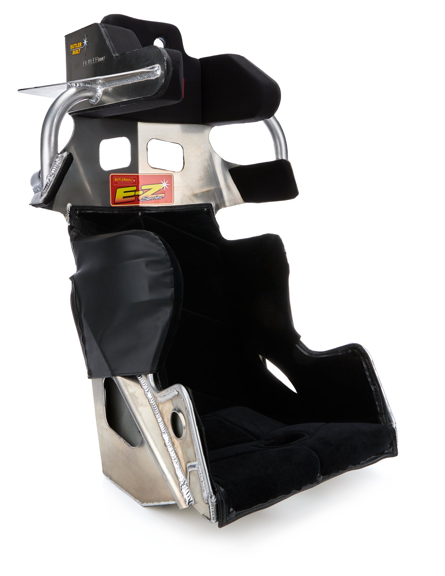 ButlerBuilt E-Z II Series Mod Aluminum Seat Kit - 15-1/2 in Wide - 15 Degree Layback - Black Velour Cover