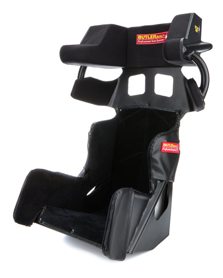 ButlerBuilt Factory Advantage Aluminum Seat Kit - 14-1/2 in Wide - 10 Degree Layback - 1 in Taller - Black Velour Cover