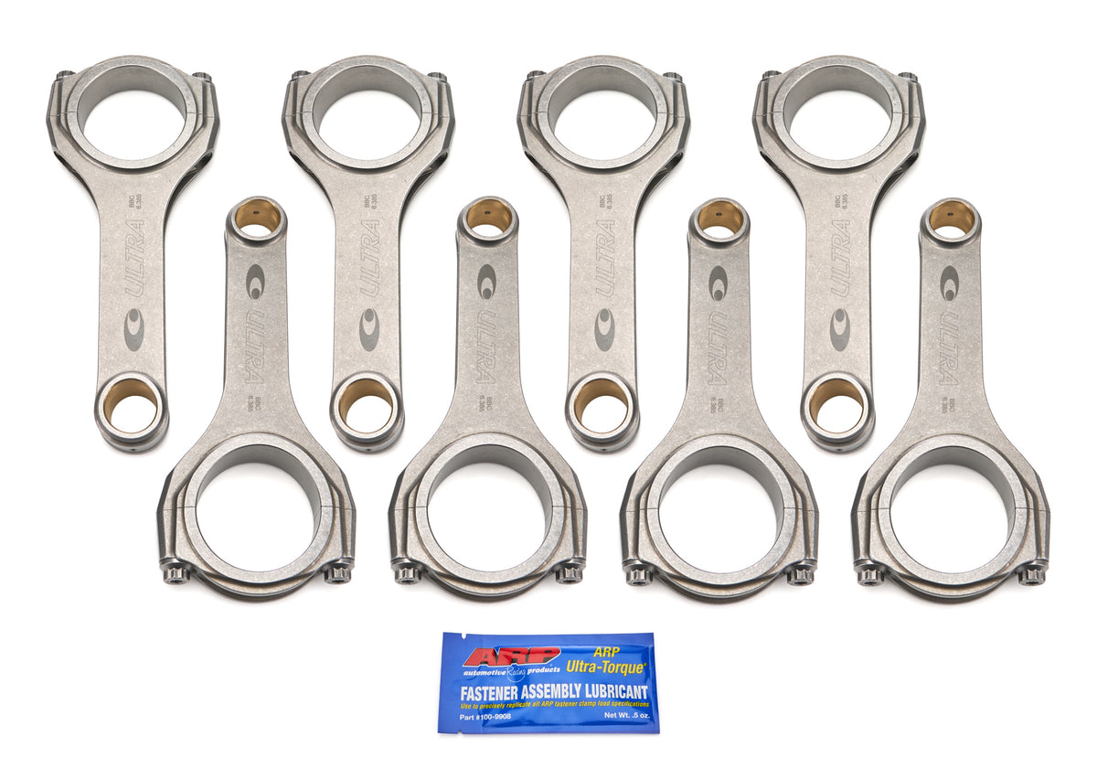 Callies Ultra I-Beam Connecting Rod - 6.385 in Long - Bushed - 7/16 in Cap Screws - Big Block Chevy (Set of 8)