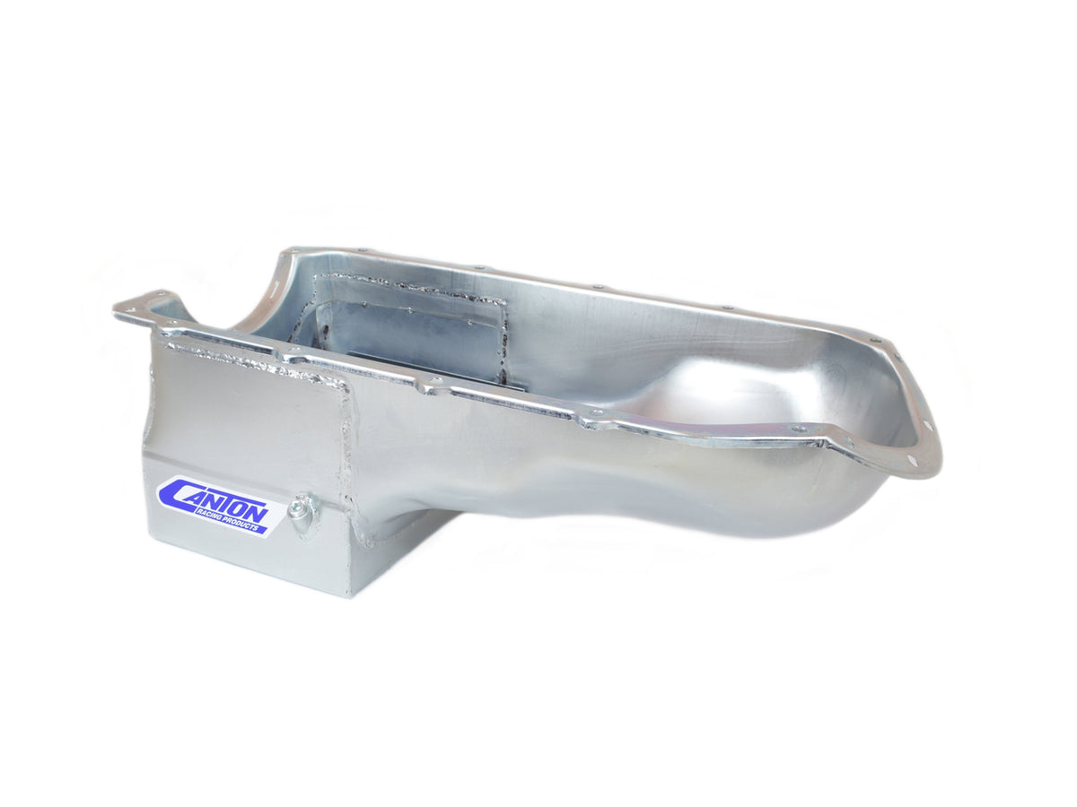 Canton Street / Strip / Road Race Rear Sump Cadmium Engine Oil Pan - 6 Qt - Cadmium - Pontiac V8 - GM F-Body 1967-69