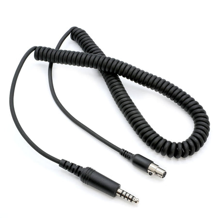 Rugged Radios Firetruck Intercom Headset Coil Cord for Firecom Style Jacks - 15 Foot CC-FIRECOM-15