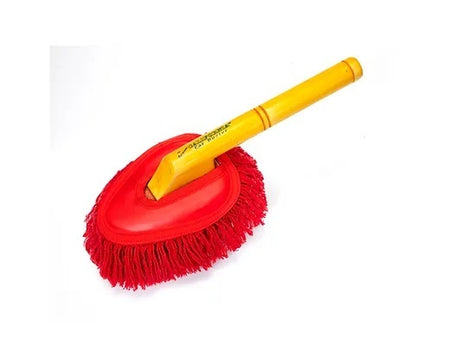 California Car Duster Mini Duster - 12 in Wood Handle - Red