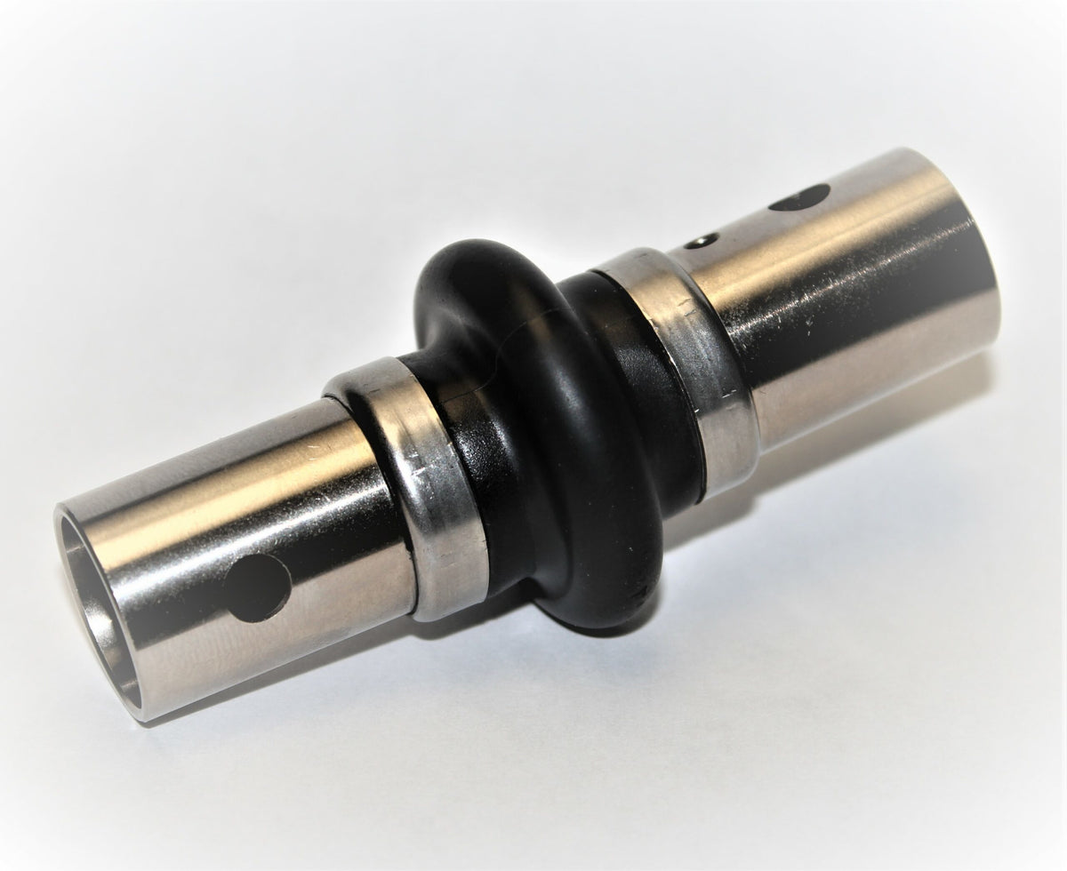 Chassis Engineering Aircraft Steering Universal Joint - Single Joint - 3/4 in Smooth Bore to 3/4 in Smooth Bore - Zinc Oxide