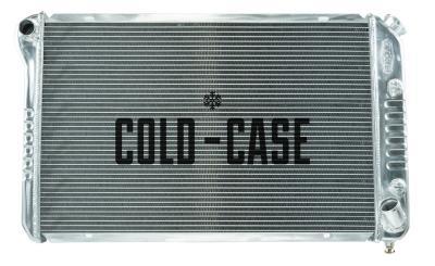 Cold-Case Aluminum Radiator - 32 in W x 18.5 in H x 3 in D - Polished - Small Block Chevy - Chevy Corvette 1977-82