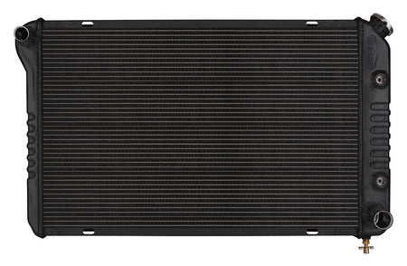 Cold-Case Black Night Rider Series Aluminum Radiator - 32 in W x 18.5 in H x 3 in D - Left Side Inlet - Right Side Outlet - Black - Automatic - GM G-Body 1984-87