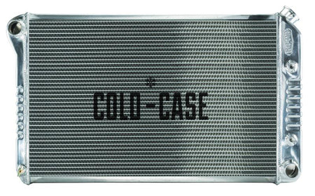 Cold-Case Aluminum Radiator - 31.5 in W x 18.5 in H x 3 in D - Polished - GM G-Body 1978-88