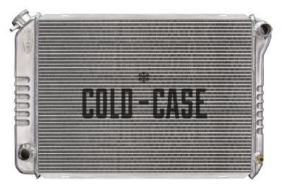 Cold-Case Aluminum Radiator - 30.188 in W x 19.688 in H x 3 in D - Polished - Ford Coyote - Ford Mustang 1979-93