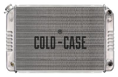 Cold-Case Aluminum Radiator - 30.188 in W x 19.688 in H x 3 in D - Polished - GM LS-Series - Ford Mustang 1979-93