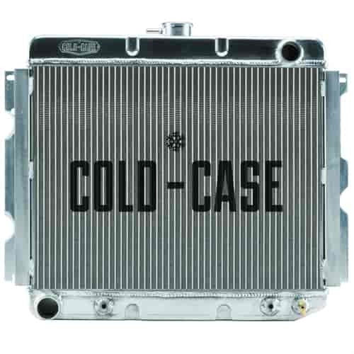 Cold-Case Aluminum Radiator - 25.5 in W x 21.375 in H x 3 in D - Polished - Automatic - Mopar B-Body / E-Body 1968-73