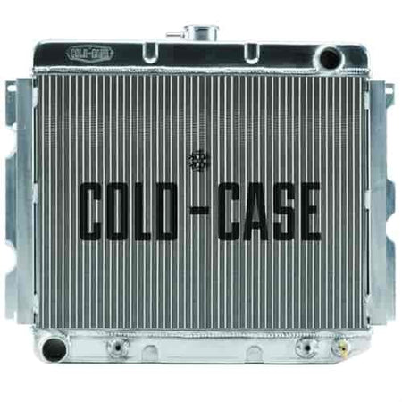 Cold-Case Aluminum Radiator - 25.5 in W x 21.375 in H x 3 in D - Polished - Automatic - Mopar B-Body / E-Body 1968-73