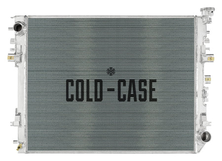 Cold-Case Aluminum Radiator - 33.6 in W x 22.75 in H x 1.75 in D - Left Side Inlet - Right Side Outlet - Polished - Dodge Ram Fullsize Truck 2009-20
