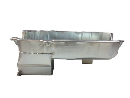 Champ Pans Rear Sump Zinc Plated Steel Engine Oil Pan - 5 Qt - Zinc Plated - Small Block Chevy