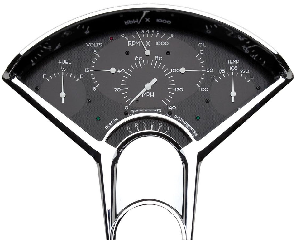 Classic Instruments Bel Era Gauge Kit - Black Face - Chevy Bel Air 1955-56