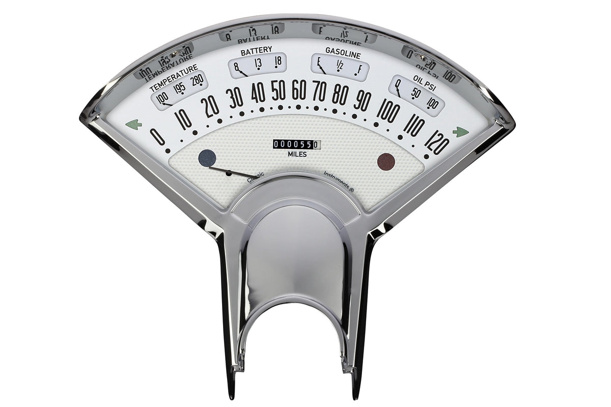 Classic Instruments Bel Era III Gauge Kit - White Face - Chevy Bel Air 1955-56