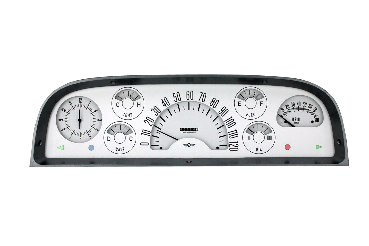 Classic Instruments Direct-Fit Gauge Kit - White Face - GM Fullsize Truck 1960-63