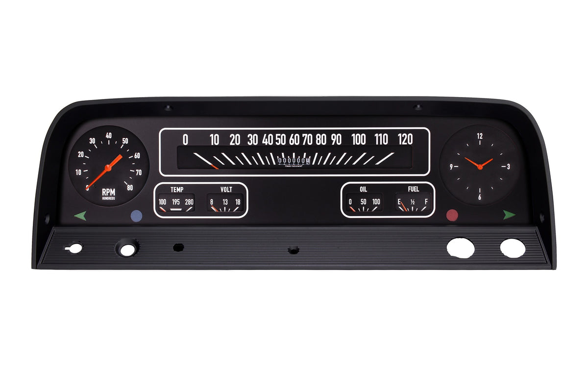 Classic Instruments Direct-Fit Gauge Kit - Black Face - GM Fullsize Truck 1964-66