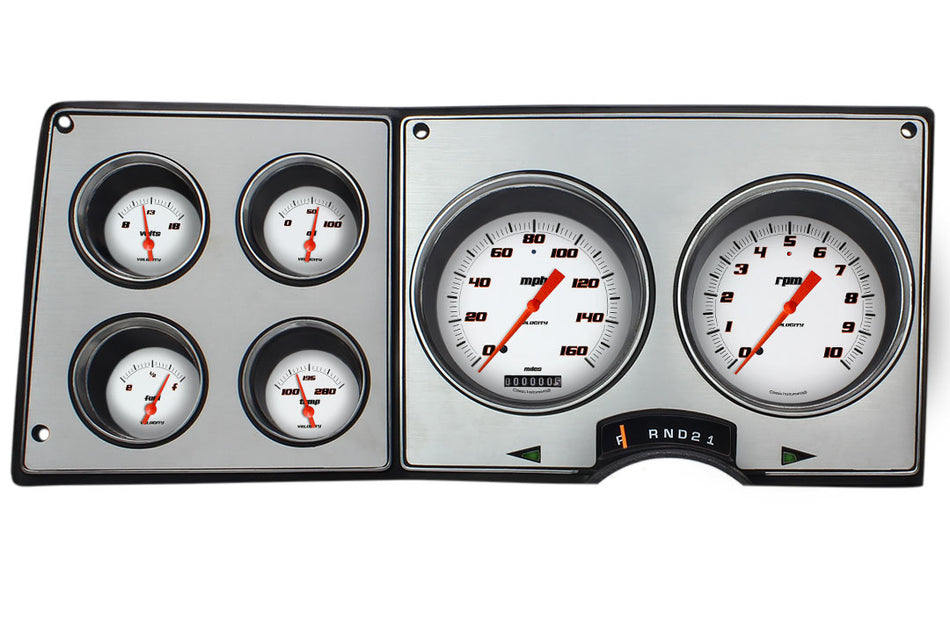 Classic Instruments Velocity Series Gauge Kit - White Face - GM Fullsize SUV / Truck 1973-87