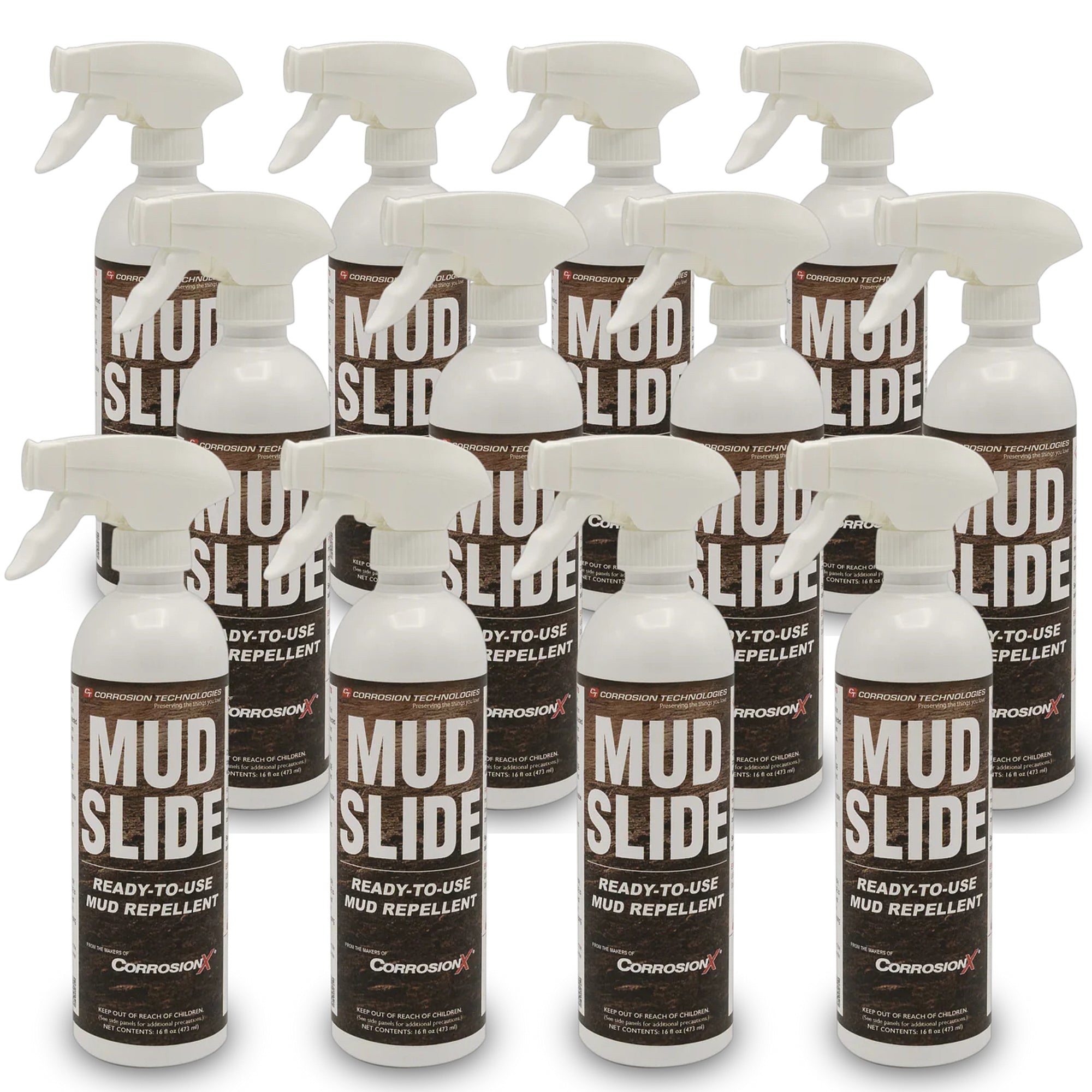CorrosionX Mud Slide Mud Repellent - 16 oz Spray Bottle (Case of 12)