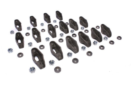 Comp Cams High Energy Nitride Steel OEM / Long Slot Rocker Arm - 3/8 in Stud Mount - 1.50 Ratio - Small Block Chevy (Set of 16)