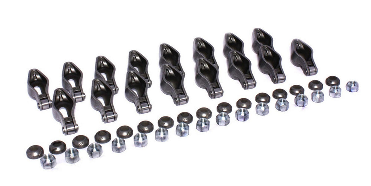 Comp Cams Magnum Chromoly Roller Tip Rocker Arm - 3/8 in Stud Mount - 1.60 Ratio - Small Block Chevy (Set of 16) 1418-16