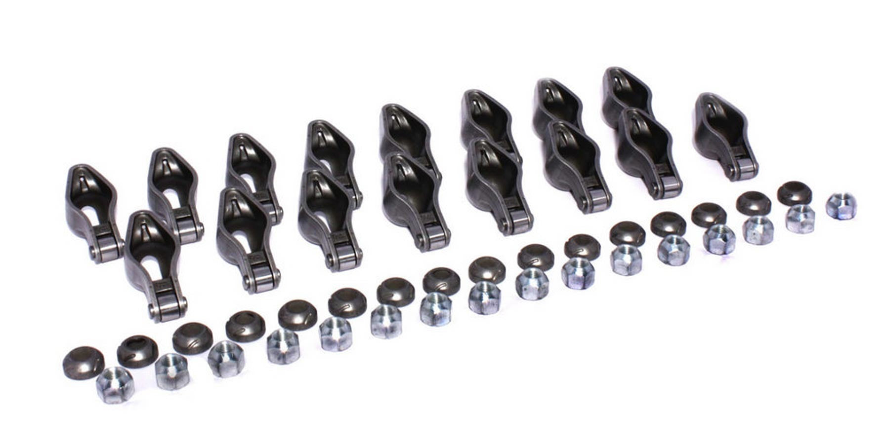 Comp Cams Magnum Chromoly Roller Tip Rocker Arm - 3/8 in Stud Mount - 1.60 Ratio - Small Block Chevy (Set of 16) 1418-16