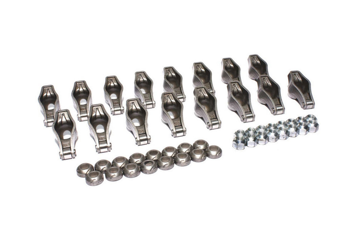 Comp Cams Magnum Chromoly Roller Tip Rocker Arm - 3/8 in Stud Mount - 1.60 Ratio - Various V8 Applications (Set of 16)
