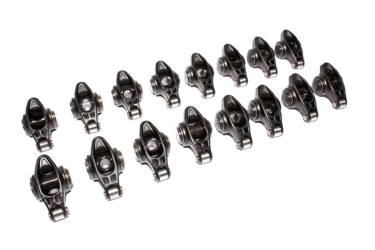Comp Cams Ultra Pro Magnum Chromoly Roller Rocker Arm - 7/16 in Stud Mount - 1.60 Ratio - Small Block Chevy (Set of 16)