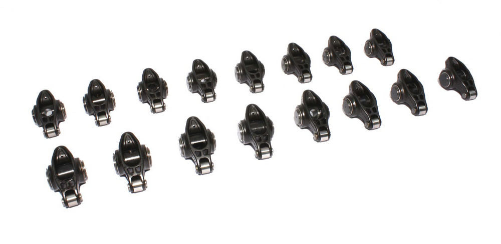 Comp Cams Ultra Pro Magnum Chromoly Roller Rocker Arm - 3/8 in Stud Mount - 1.60 Ratio - Small Block Ford (Set of 16) 1634-16