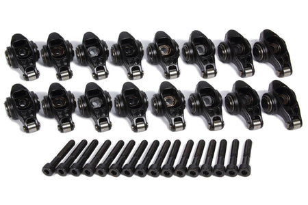 Comp Cams Ultra Pro Magnum Chromoly Roller Rocker Arm - 3/8 in Pedestal Mount - 1.80 Ratio - GM LS-Series (Set of 16)