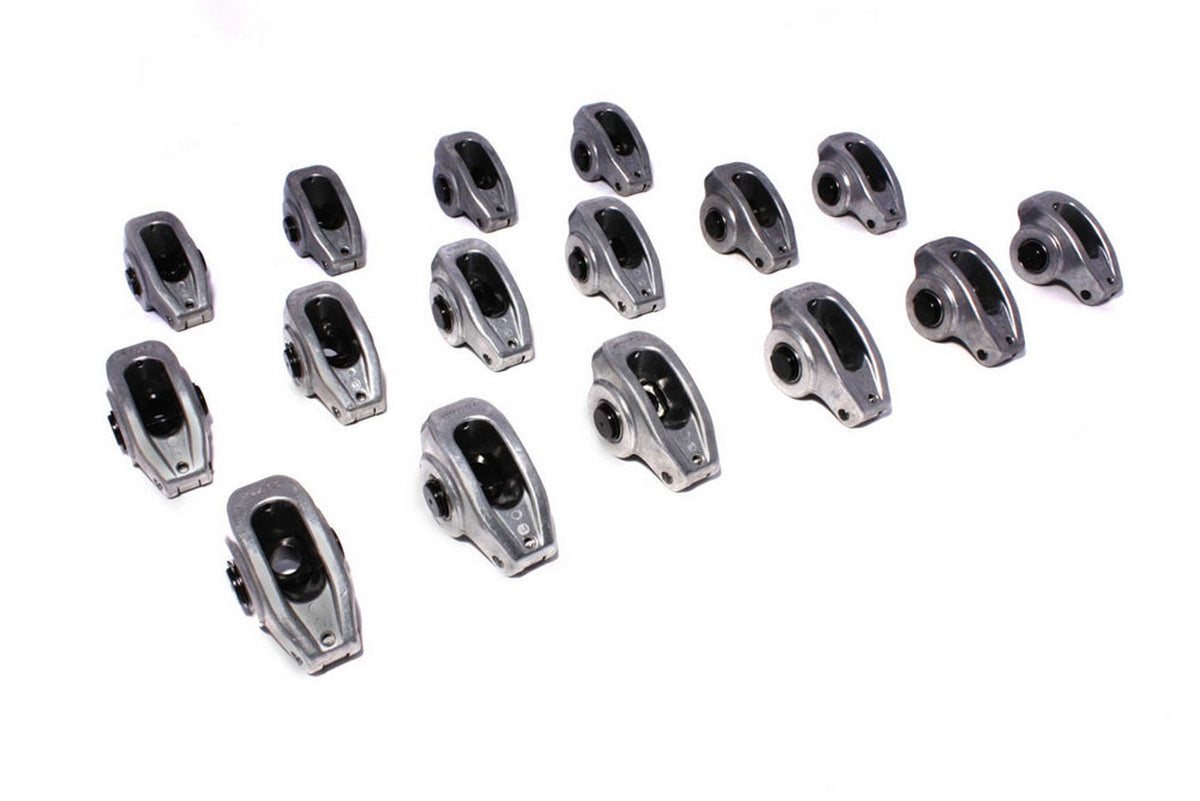 Comp Cams High Energy Die Cast Aluminum Roller Rocker Arm - 3/8 in Stud Mount - 1.60 Ratio - Small Block Chevy (Set of 16)