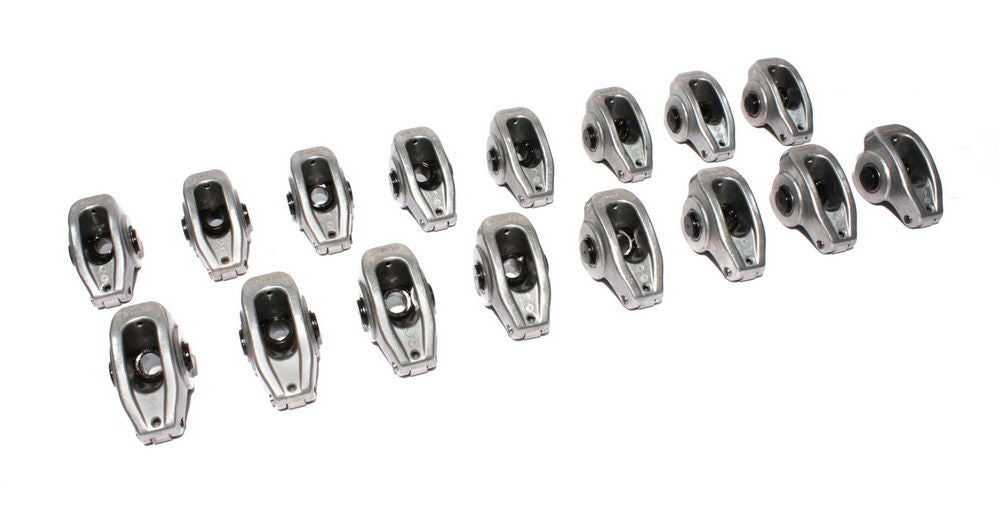Comp Cams High Energy Die Cast Aluminum Roller Rocker Arm - 7/16 in Stud Mount - 1.60 Ratio - AMC / Oldsmobile / Small Block Ford V8 (Set of 16)