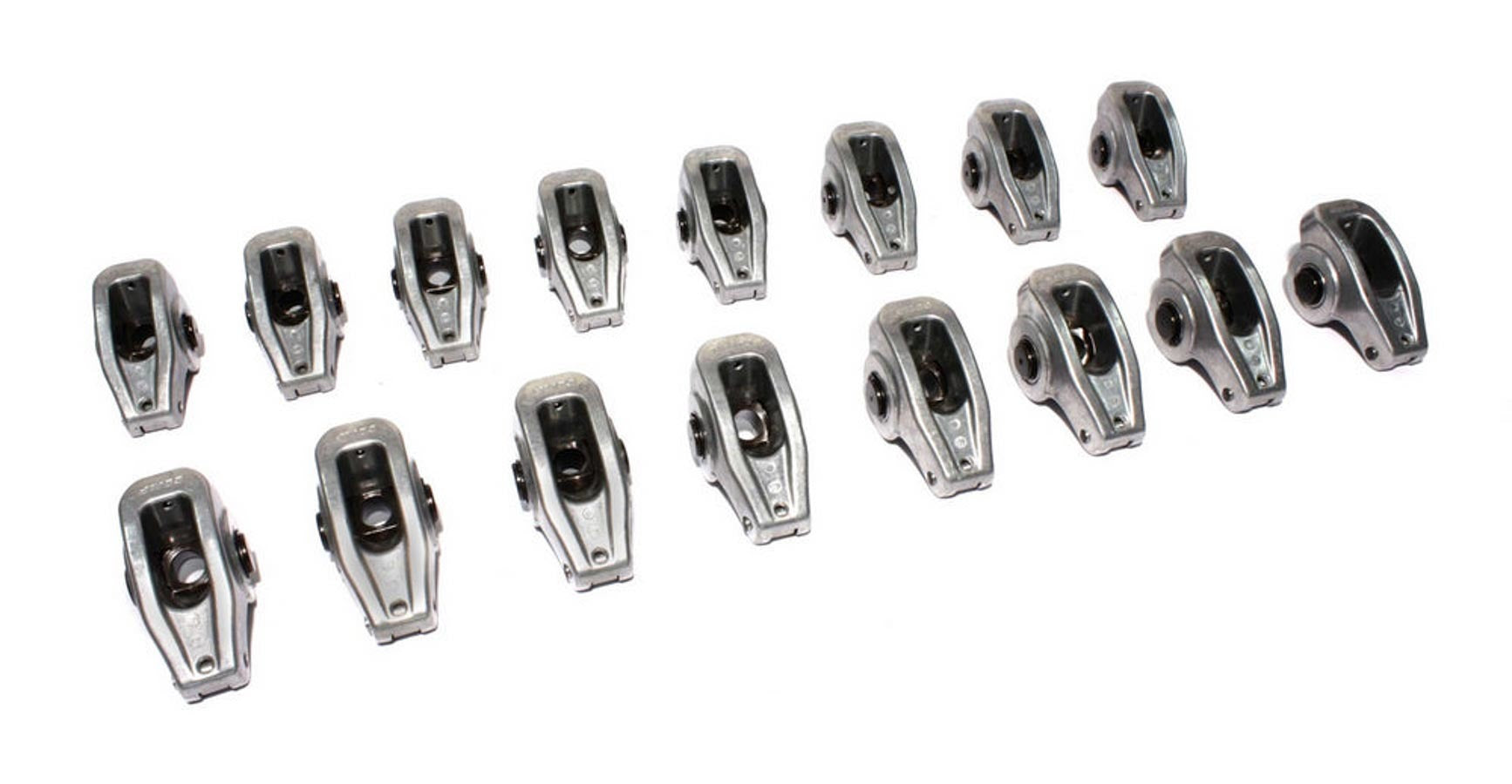Comp Cams High Energy Die Cast Aluminum Roller Rocker Arm - 7/16 in Stud Mount - 1.73 Ratio - Big Block Ford / Cleveland / Modified (Set of 16)
