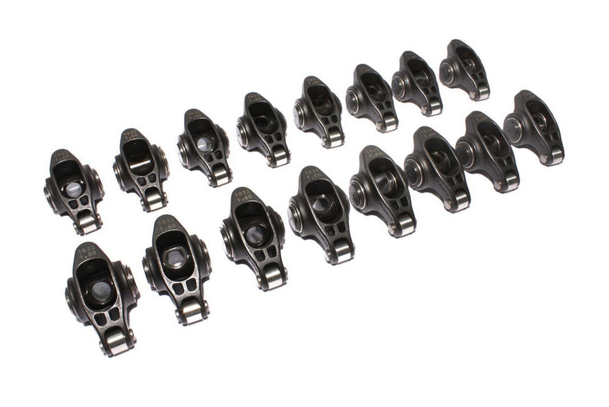 Comp Cams Ultra Pro Magnum XD Chromoly Roller Rocker Arm - 7/16 in Stud Mount - 1.60 Ratio - Small Block Ford (Set of 16)