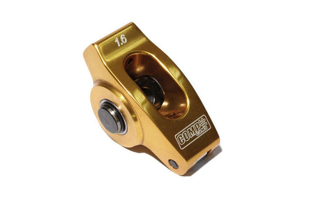 Comp Cams Ultra Gold ARC Aluminum Roller Rocker Arm - 7/16 in Stud Mount - 1.60 Ratio - Gold - Small Block Chevy / GM V6