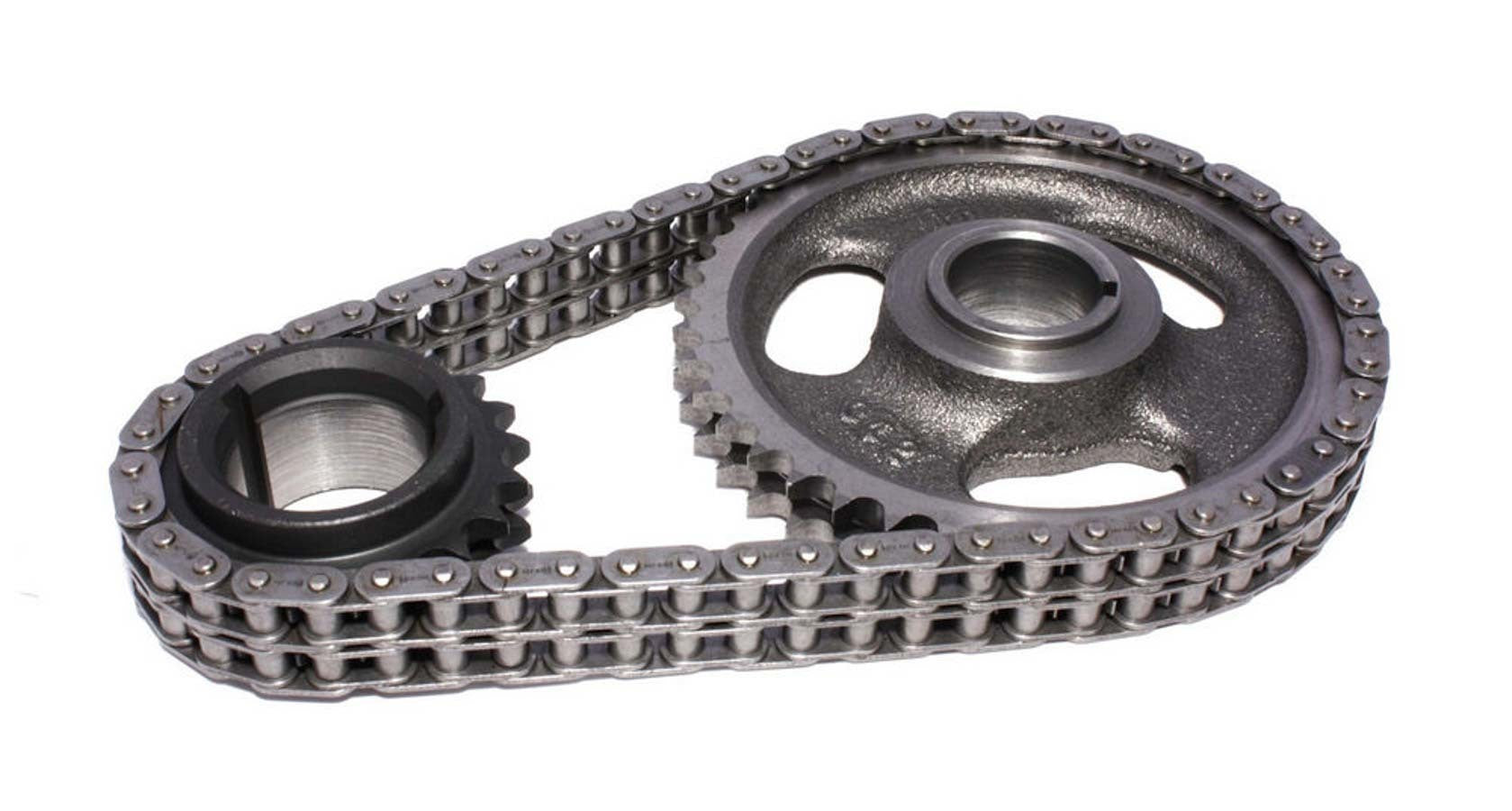Comp Cams Hi-Tech Double Roller Timing Set - Cast Iron / Billet Steel - Pontiac V8