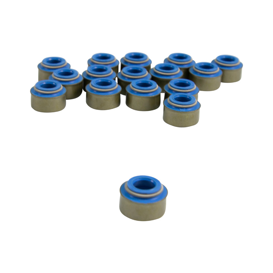 Comp Cams Positive Stop Valve Stem Seal - 5/16 in Valve Stem - 0.470 in Guide - Steel Body / Viton® (Set of 16)