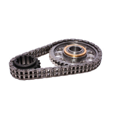 Comp Cams Double Roller Timing Set - 0.005 in Undersize - Keyway Adjustable - Billet Steel - Pontiac V8