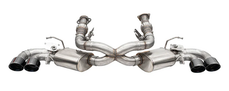 Corsa Axle-Back 3 in Diameter Stainless Exhaust System - Dual Rear Exit - 4.5 in Black Polished Tips - Chevy Corvette 2020-24