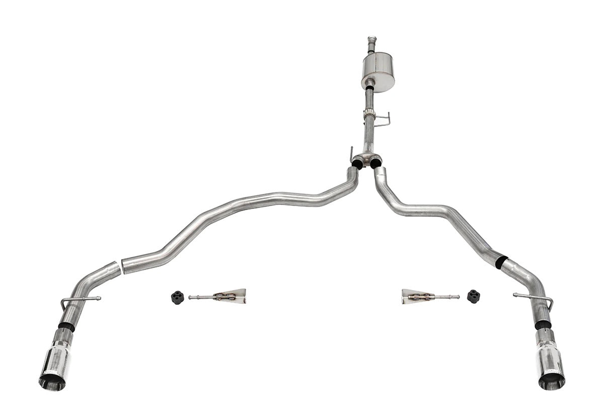 Corsa Sport Cat-Back Kit Stainless Exhaust System - 3 in Diameter - Ford Ecoboost V6 - Ford Fullsize Truck 2021-22