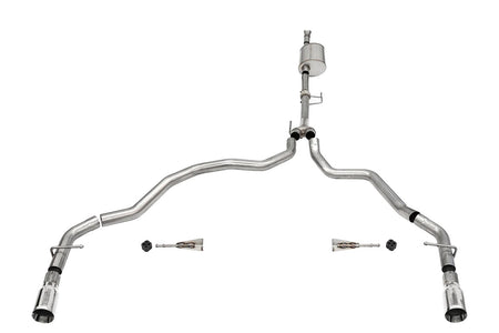 Corsa Sport Cat-Back Kit Stainless Exhaust System - 3 in Diameter - Ford Ecoboost V6 - Ford Fullsize Truck 2021-22