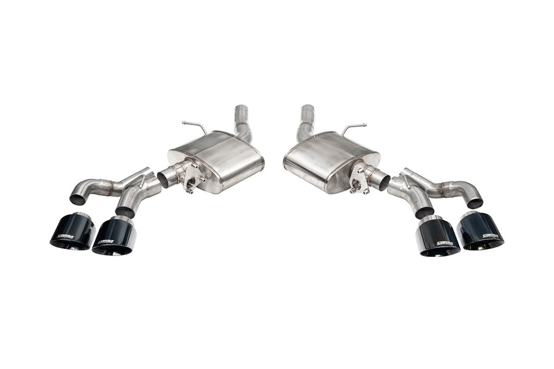 Corsa Xtreme Axle-Back Stainless Exhaust System - 3 in Diameter - 4.5 in Black Polished Tips - Cadillac CT4-V 2024