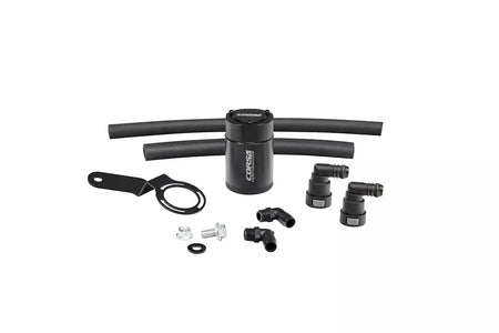 Corsa Oil Catch Can - 3 oz - 2.375 in Diameter - 3.625 in Tall - Black - Ford Mustang 2015-17
