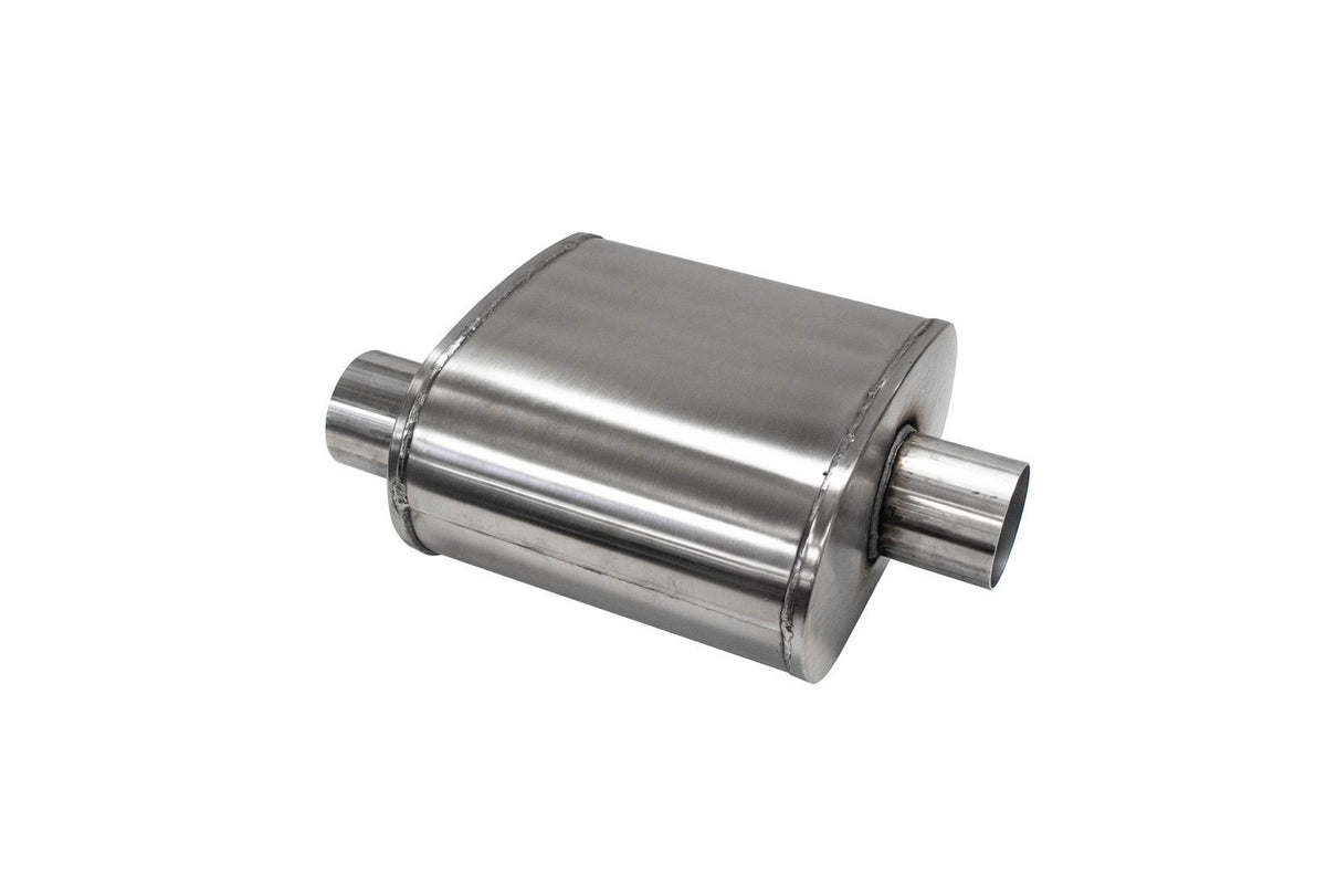 Corsa Pro-Series Stainless Muffler - 3 in Center Inlet - 3 in Center Outlet - 16 in Long