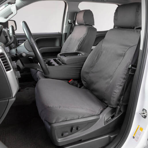 CoverCraft 2nd Row Polycotton SeatSaver - Gray - Crew Cab - Ford Fullsize Truck 2019-24
