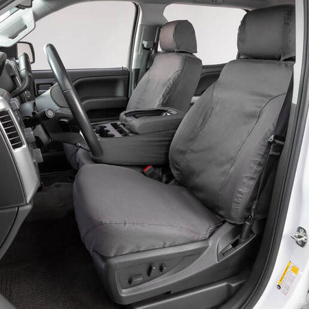 CoverCraft 2nd Row Polycotton SeatSaver - Gray - Crew Cab - Ford Fullsize Truck 2019-24
