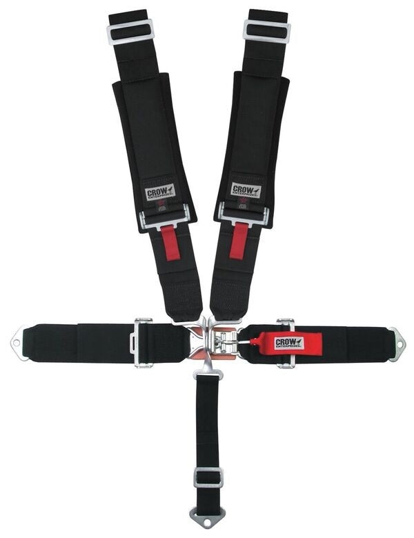 Crow 5 Point Latch & Link Harness - Pull Down Adjust - Bolt-In - Black